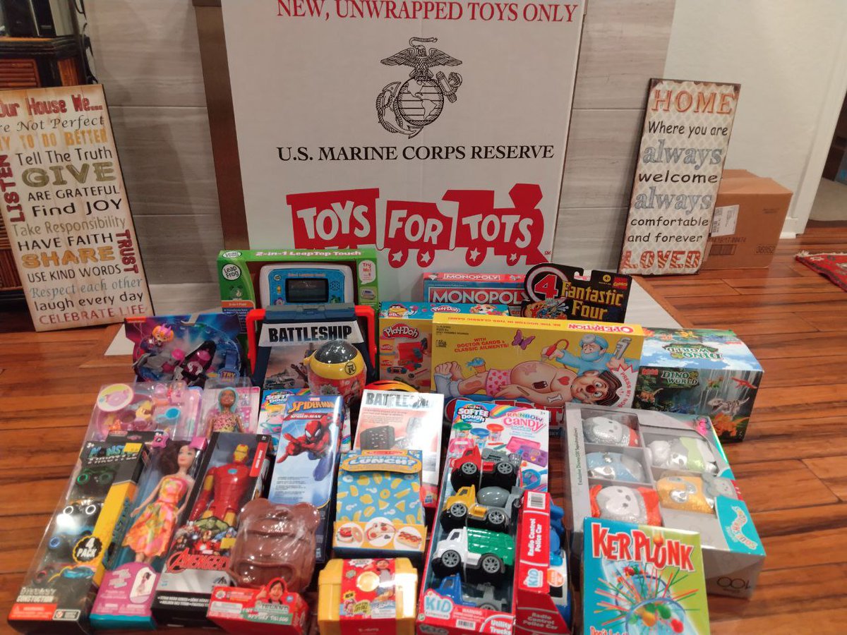 On Behalf Of The Marines In SATX, I Want To Thank #REALBroker LLC For Their Generous Donations.
TOYS FOR TOTS Founded In 1947, Marine Corps Reserves Have Been Collecting Donated Toys, For Children Who Would Have None.
In 1995, TOYS FOR TOTS Became Part Of The Official Mission Of…