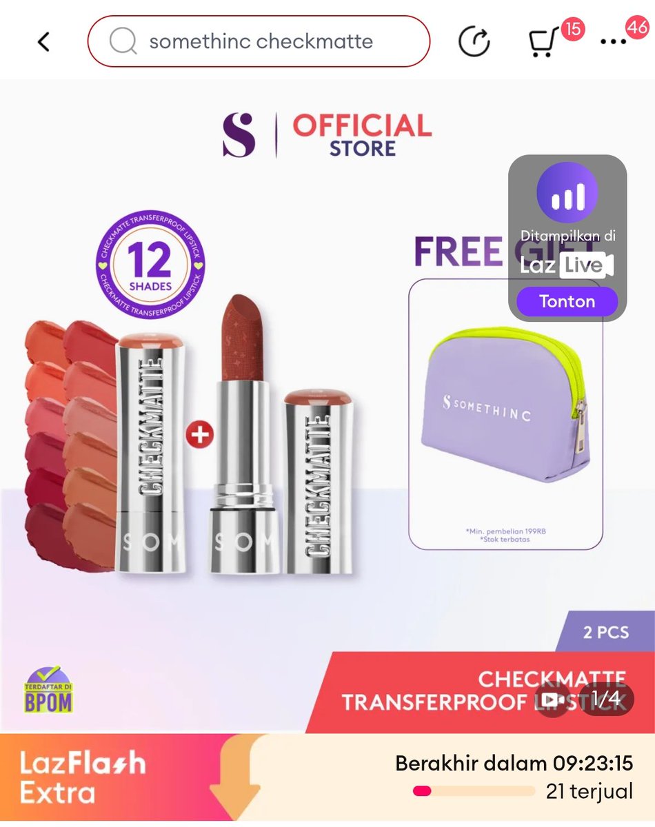 krokochanu's tweet photo. —Checkmatte LazFlash jadinya cuma 70an rb per pcs!!

SOMETHINC [2 PCS] Checkmatte Transferproof Lipstick
https://t.co/wgwnKPHVoO

You've (You Have) PAKET HEMAT BELI 1 GRATIS 1 BH Bra
https://t.co/D8nOp0Kyvv

O.TWO.O Matte Ink Liquid Lipstick Long Lasting
https://t.co/KL7HfoYbjG https://t.co/sF5EqfJt5w