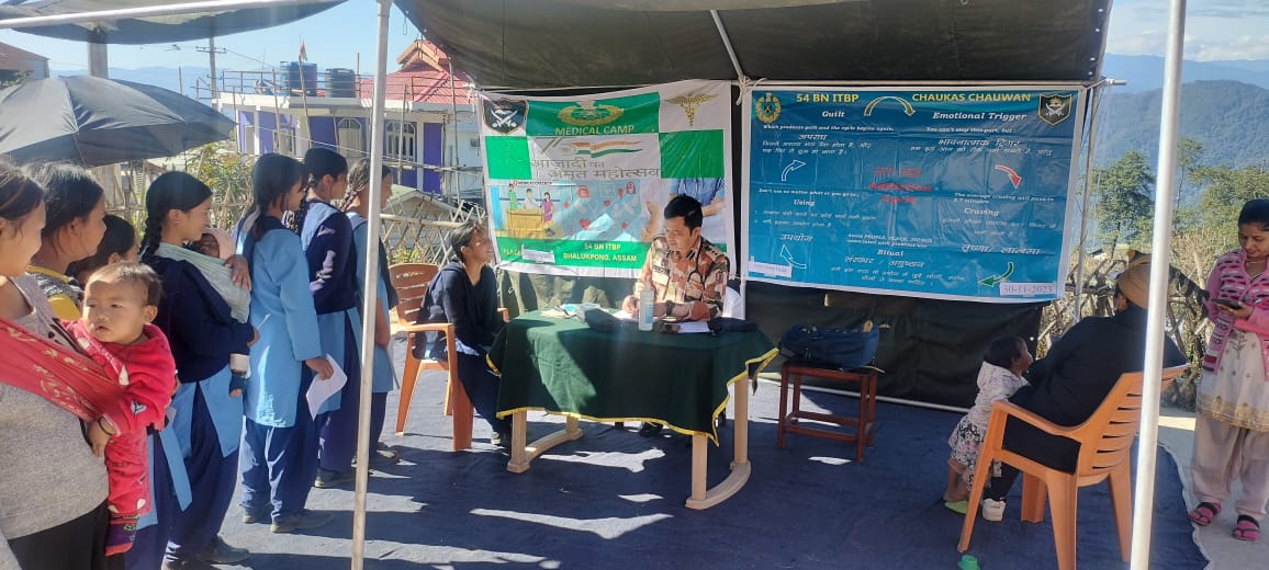 MyGovArunachal's tweet image. Under the #CivicActionProgramme, the 54 Bn of ITBP organised medical camps at Sawa and Chayangtajo in East Kameng District. Several villagers, including the elderly, actively participated and benefitted from the medical assistance provided at the camps.