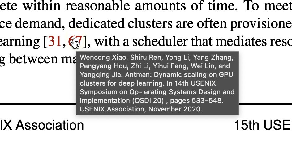 lbrndnr's tweet photo. Alexandria now parses the references: hovering over a citation shows a tooltip, clicking it searches the article on google scholar. https://t.co/76jD0t06Hv