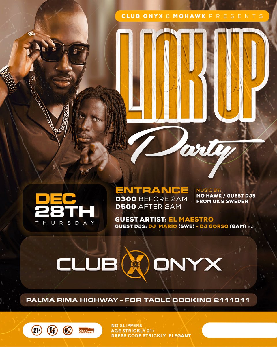 It’s going down Dec 28th <a href="/OnyxGambia/">ONYX</a> Turn Up!