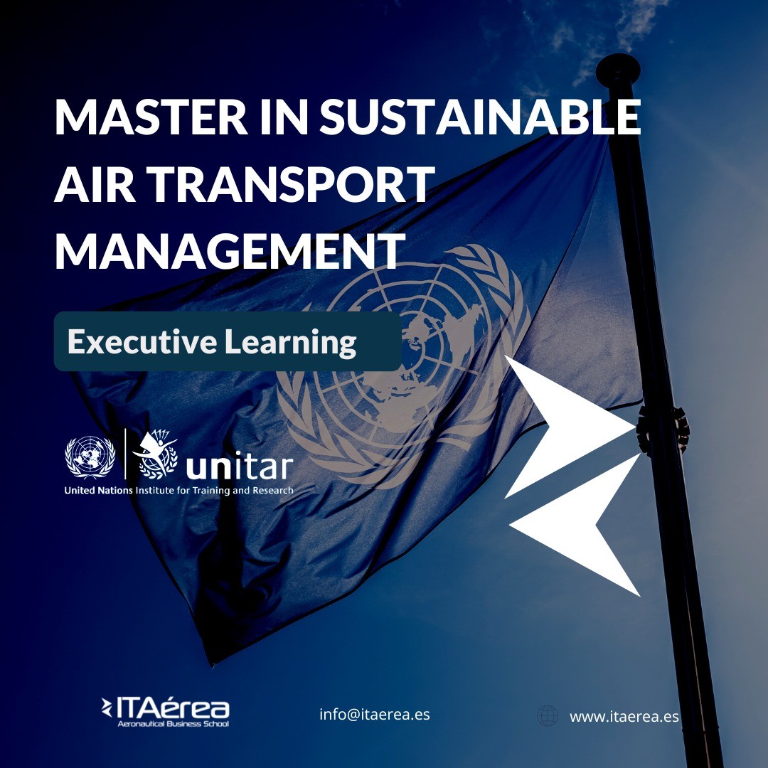ITAerea_Aero's tweet photo. Master in Sustainable Air Transport Management Executive ✈️ E-learning modality ( @ONU_es - @UNITAR)

#ITaerea &amp; United Nations has been developing this postgraduate degree for those professionals who want to make a significant positive impact in the world. https://t.co/pOj3Q960Dv