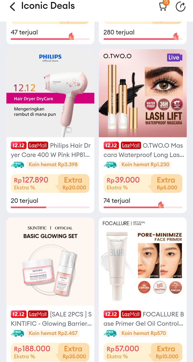 krokochanu's tweet photo. —Iconic Deal Lazada serbuuu~

Philips Hair Dryer Care 400 W Pink Pengering Rambut
https://t.co/iAU0sst632

O.TWO.O Mascara Waterproof Long Lasting Volumizing
https://t.co/vsdJln1dVk

[SALE 2PCS ] SKINTIFIC Glowing Barrier / Symwhite Dark Spot / Niacinamide
https://t.co/EudYIWi9ZA https://t.co/hqt1oGNLQ6