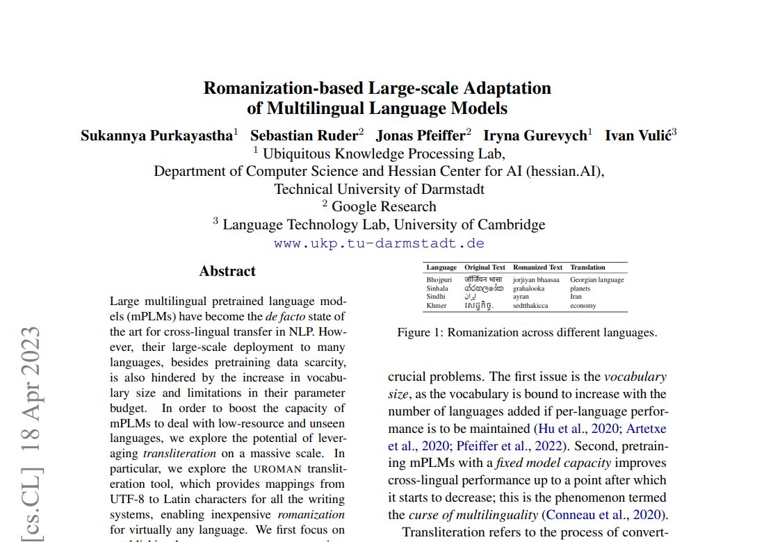 You can find our paper here:
📃arxiv.org/abs/2304.08865

Consider following our authors @i_sukannya, @seb_ruder (@GoogleAI), @PfeiffJo (@GoogleDeepMind), @IGurevych, and @licwu (@CambridgeLTL) (9/🧵)

See you in 🇸🇬! #EMNLP2023