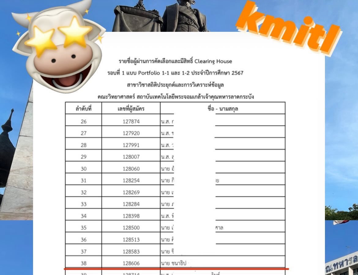 NICK_wangTH's tweet photo. อัปเดตตารางชีวิต #DEK67 แอคนี้

✅ ติด KMUTNB - SDA 
✅ ติด KMITL - Applied STAT
✅ ติด MSU - ADS 
✅ …………………..🔜

and the next station is …. ที่ที่เหลือวาสนาเราหน่อยยย

🔜 10.12.66 สอบ TGAT/TPAT3 ขอสอบแบบตะบายใจไม่ซีเรียส เพราะติดแน้วไม่ได้อ่านหนังสือ55556666655 https://t.co/6qxT5WITiz