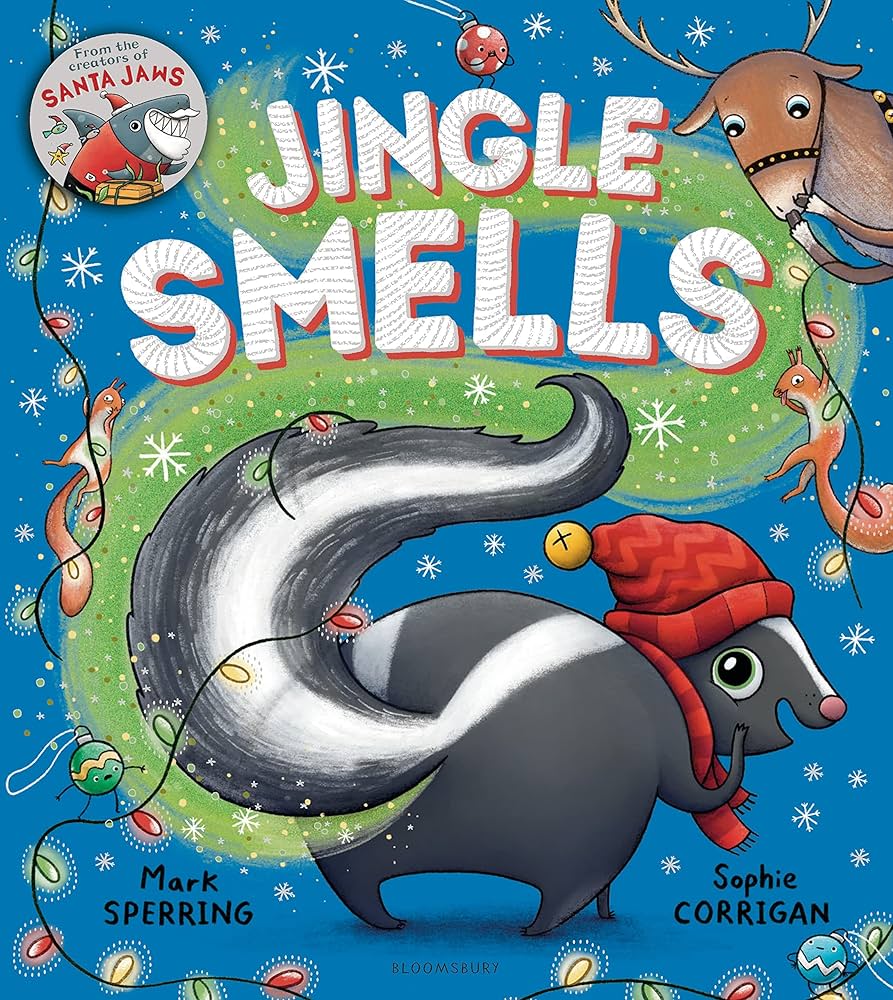 I_teach_muggles's tweet photo. Sharing festive reads throughout December. Day 7; rollicking rhymes, a sleigh full of colourful artwork, a great read aloud. Festive fun and stinky seasonal shenanigans will have the whole family in giggles #MarkSperring @SophieMCorrigan @KidsBloomsbury
https://t.co/XeV2qqPYio https://t.co/3nYEO3eQiE