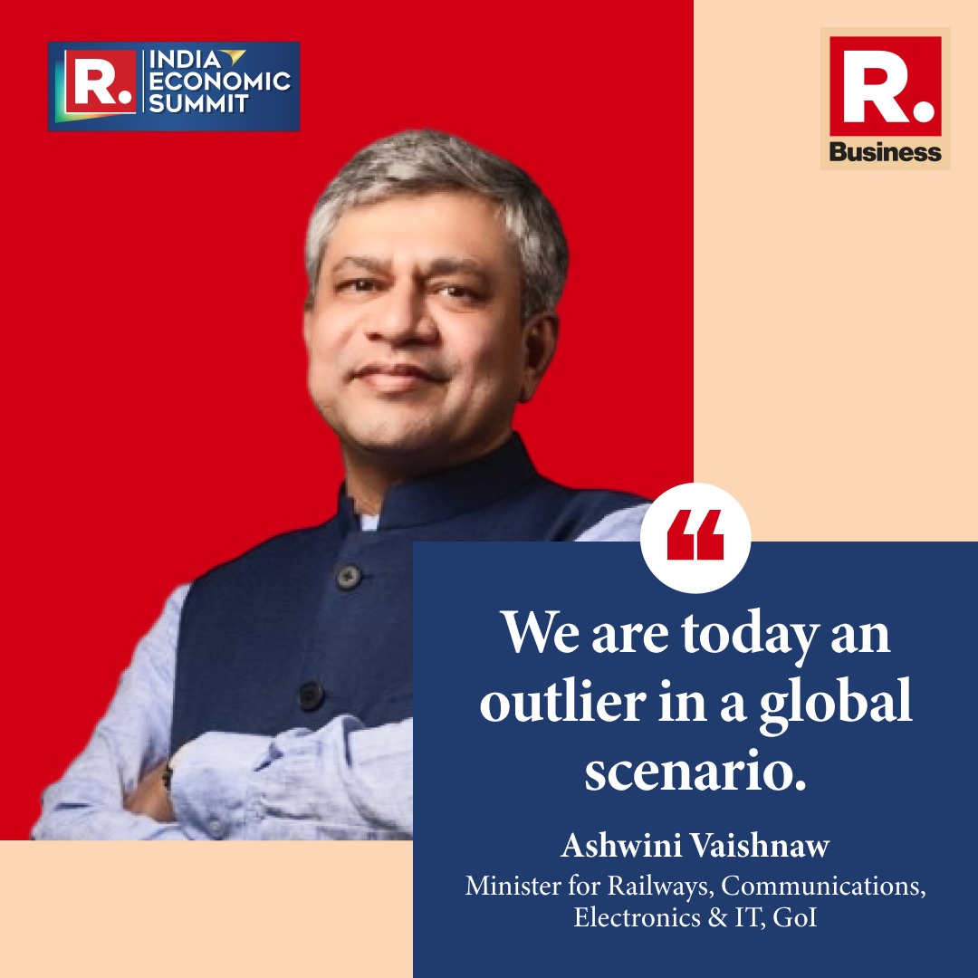 The Indian economy has the potential to grow at 6.5-8 per cent going ahead even as global growth slows, said Union Railways Minister Ashwini Vaishnaw, during the third edition of Republic Business India Economic Summit #RepublicBusiness #IndiaEconomicSummit #SustainingTheDreamRun