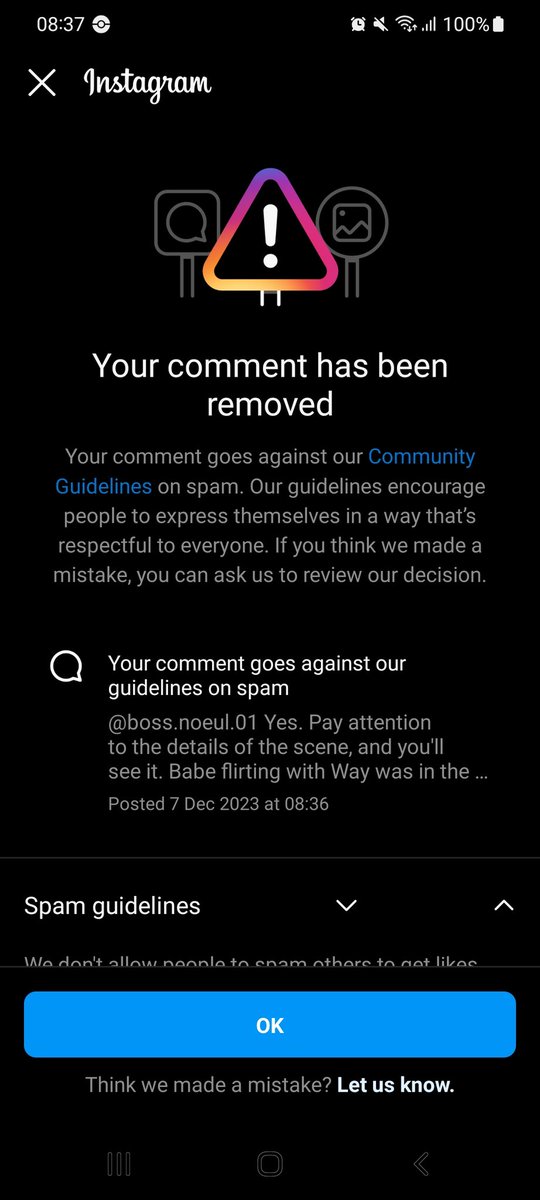 Aliviscious's tweet image. #Instagramissues #instagramproblens #instagrambotsaredumb
@instagram fix your problems can&apos;t even reply to a lakorn plot about wether a scene is in the past or present for you to remove the comment???? What? You&apos;ve made a mistake and one can&apos;t even report it or refute it!?