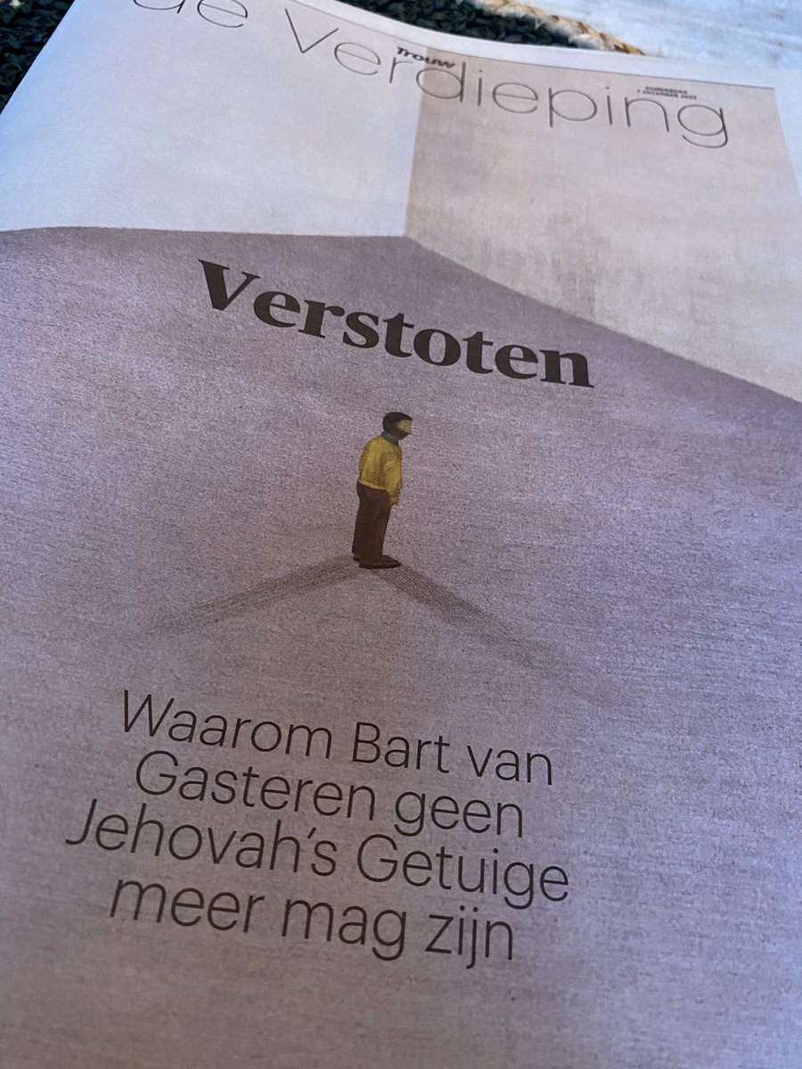 Mooi stuk van <a href="/RianneOosterom/">Rianne Oosterom</a> en <a href="/MarindevdB/">Marinde vd Breggen</a> in <a href="/trouw/">Trouw</a> over uitsluiting door Jehovah’s Getuigen na uiten kritiek. Intrigerend. We maakten er bij <a href="/pointer_kroncrv/">Pointer (KRO-NCRV)</a> tijdje terug ook een uitzending over. pointer.kro-ncrv.nl/jehovahs-straf