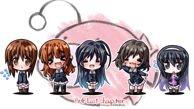 5人揃ったので壁紙作ってみましたよと。

#ガルパン 