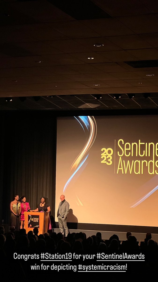 @Station19 congratulations for winning at #SentinelAwards for depicting #systemicracism (S06E07 - We Build Then We Break directed by Peter Paige & written by Zaiver Sinnett) 🎉🎉

#STATION19