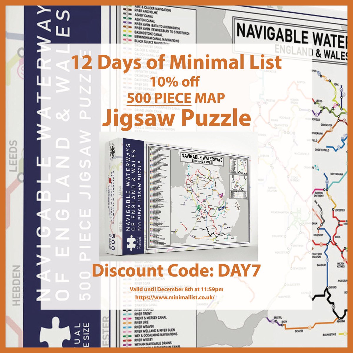 It’s day 7 of 12 Days of Minimal List and todays discount is for our new 500 piece puzzle. Use the code day 7 at checkout! minimallist.co.uk/gifts/gifts