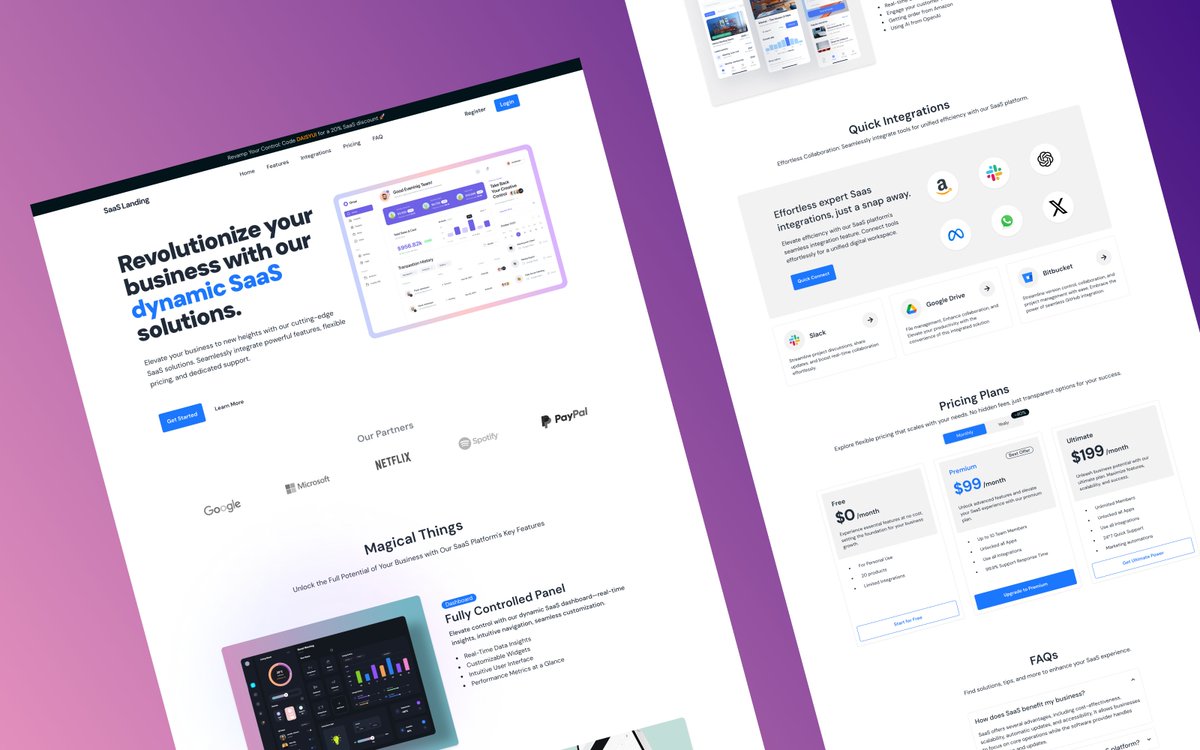 Get special 50% discount!
for the new SaaS Landing Page on daisyUI store!!

$29 ----> $14

1. Retweet this post
2. Follow <a href="/daisyui_/">daisyUI</a>
3. I send you the discount code on Monday