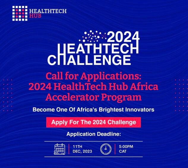 Calling HealthTechInnovators! Apply for the 2024 HealthTechHub Africa Accelerator Program! For more information & to apply, please visit: bit.ly/47e6u4V Deadline: Dec 11, 2023 #HTHA2024 #HealthTechAfrica #InnovationInHealthcare