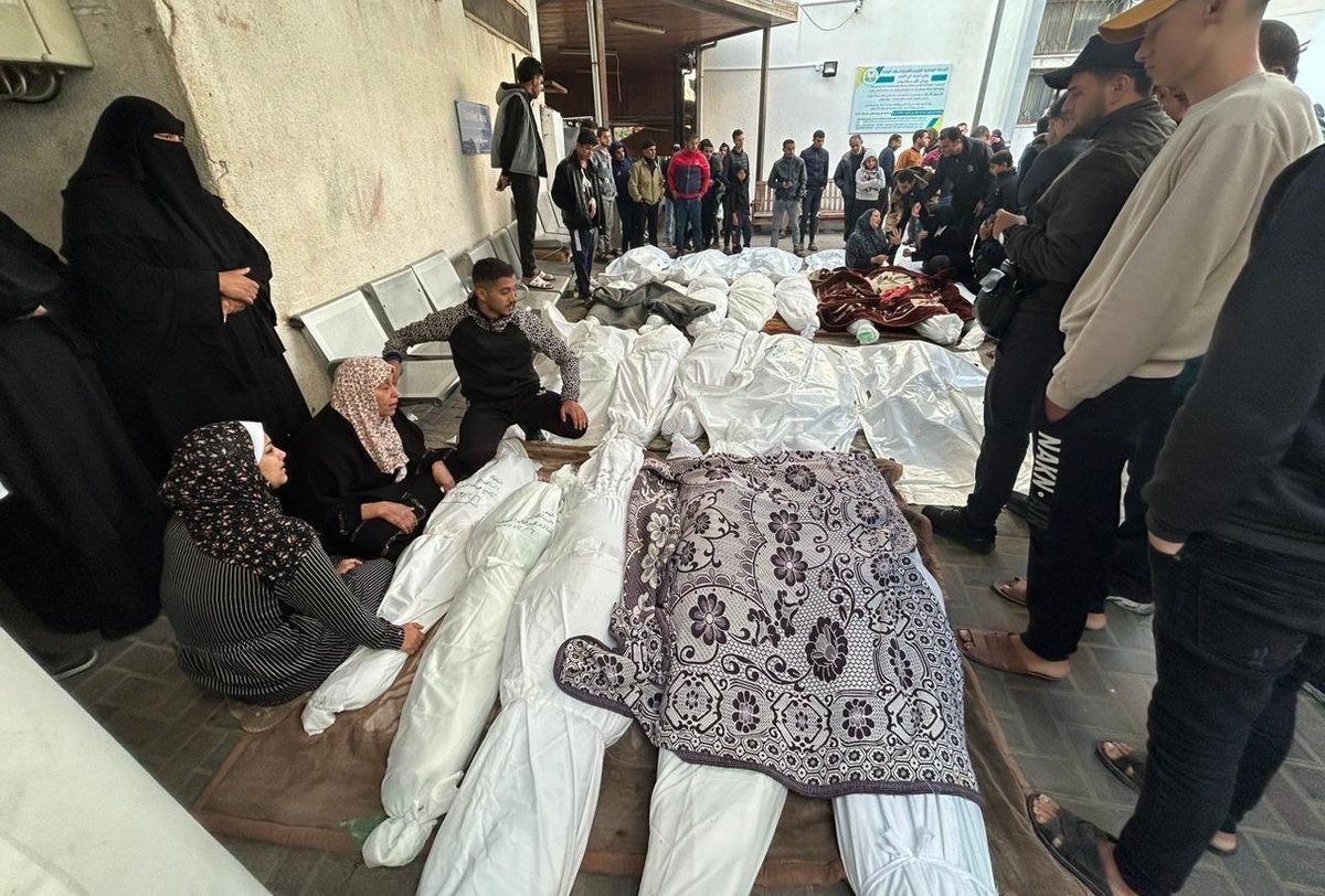 Farewell to 25 martyrs who were martyred in the occupation raids on Rafah.