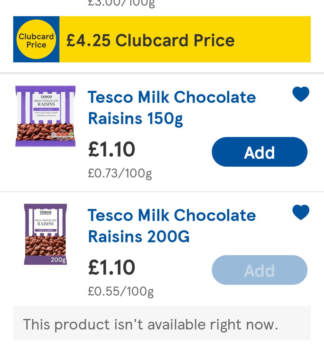 More hard evidence of #shrinkflation here. I guess those 200g bags won't come back in at that price point anytime soon <a href="/tesco/">Tesco</a>