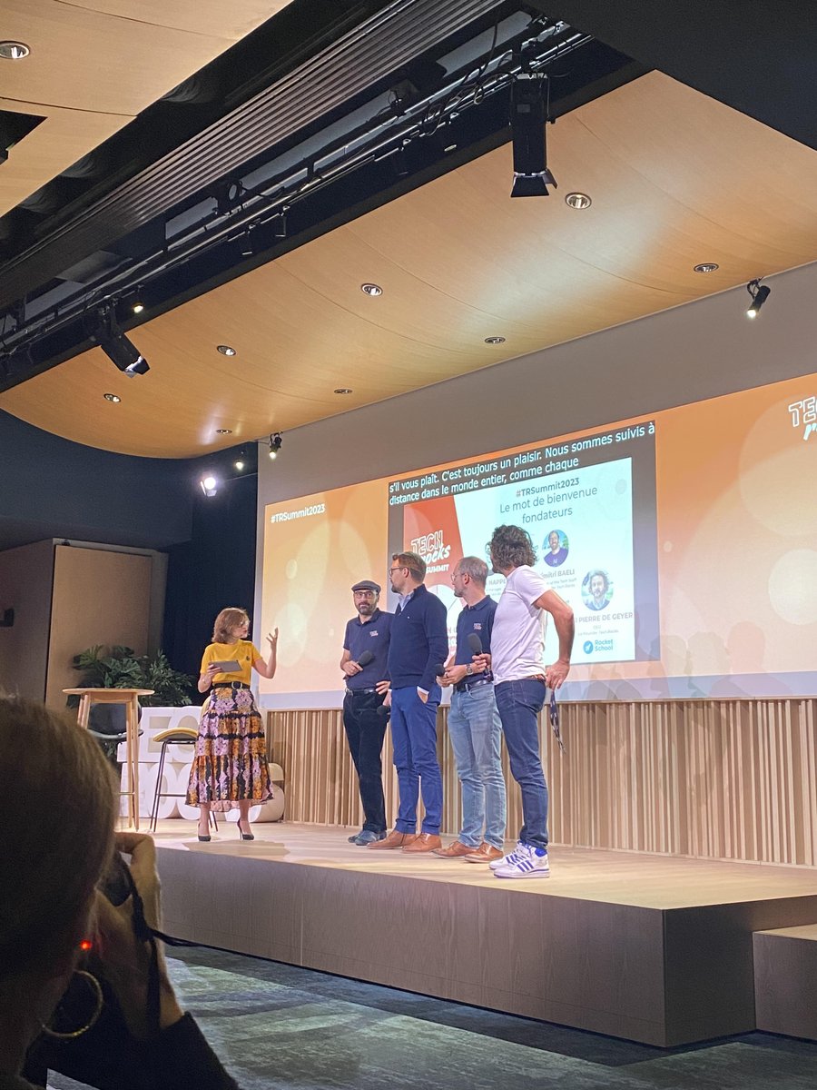 En direct de la main stage le mot des fondateurs, <a href="/cyrilpdg/">Cyril PIERREdeGEYER</a> <a href="/dbaeli/">Baeli Dimitri</a> <a href="/nsilberman/">Nicolas Silberman</a> et <a href="/fnapz/">francis</a>. 
#TRSummit2023
