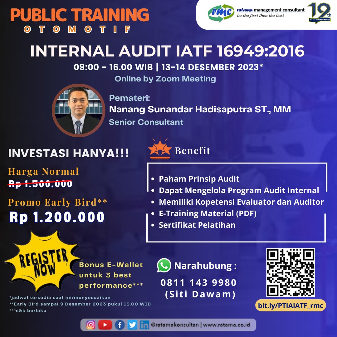 RatamaKonsultan's tweet photo. Terkhusus yang berkecimpung dalam dunia otomotif wajib ikut nih ..!

Buruan Daftar Disini⬇️
https://t.co/lUry2WbKFQ

Kami tunggu pendaftarannya ya !
Mumpung early birdnya diperpanjang hingga 9 Desember 2023

Terimakasih 😊🙏🏻 https://t.co/YfH2podqGM