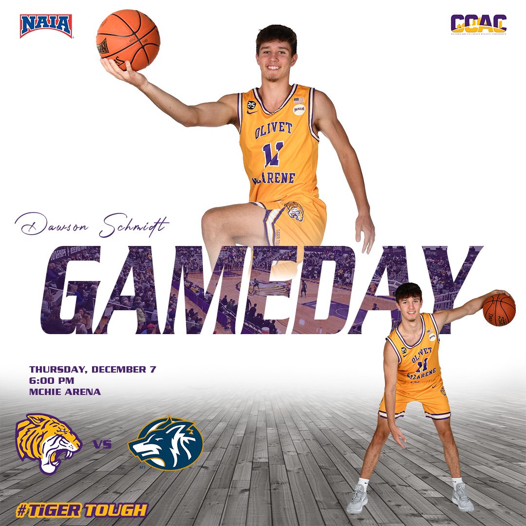 🚨🔥 ‘23-‘24 Gameday #9
<a href="/ONUAthletics/">ONU Tigers</a> <a href="/olivetnazarene/">Olivet Nazarene</a> @ccacsports <a href="/NAIAHoopsReport/">NAIA Hoops Report</a> <a href="/CascadeHoopTalk/">Cascade Hoops Talk</a> <a href="/lifeatolivet/">Life at Olivet</a>
🟣🟡🏀 🐅
             
🐯 🆚 @MoodyArchers 
📍: McHie Arena
⌚️: 6:00 PM
🖥/📊 onutigers.com/watch
 #TiGERTOUGH