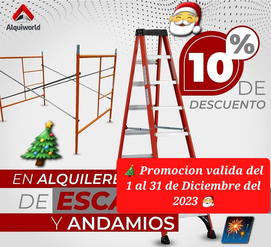 Aprovecha los descuentos que tiene Alquiworld para usted 🧰👷‍♂️🛠🎆