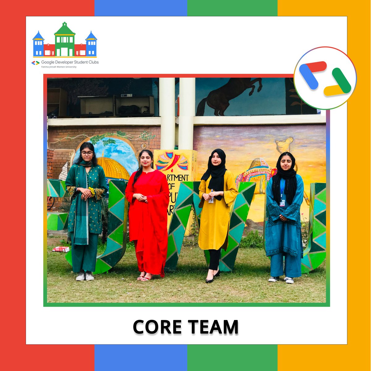 gdsc_fjwu's tweet photo. Introducing the Brilliant Minds Steering GDSC FJWU to Greatness: Core Team
#GDSC #GDSC FJWU #google #googlefordevelopers #googledeveloperstudentclub https://t.co/i6GXqSKlf5