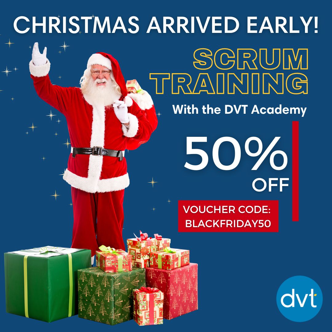 💫 Christmas has arrived early! 🎄 We're offering half price on our in-person Scrum Training Course in Feb 2024 if you book this month. 🔥 
Locations include: JHB &amp; CT
dvt.co.za/training-cours…

#scrum #training #discount #careergrowth
