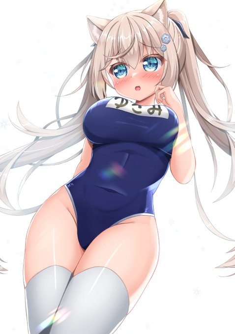 スク水ゆきみ隊長🩱❄️
 #くそ寒いので水着絵を貼る 