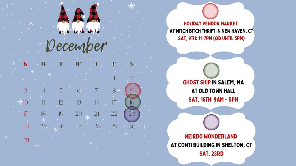 Hey Pals! 🤗 We previously posted this graphic with the WBT date stating Friday, December 9th, but that was incorrect. The correct date is *Saturday*, December 9th. We apologize for the slight mix-up! Have a great day, everyone! 💓

#holidayshopping#shopsmall#gifts