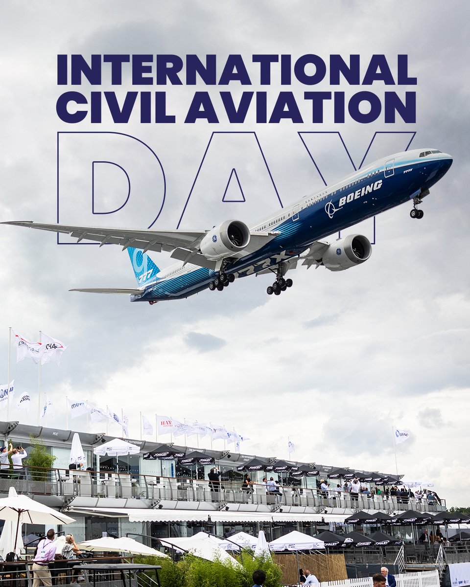 Happy #InternationalCivilAviationDay! 🌍✈️
Today, we salute the endless skies and the global community brought together by aviation.
Let's continue to reach new heights and explore the boundless horizons of the aviation world. 🚀🌟 #CivilAviationDay #ParisAirShow