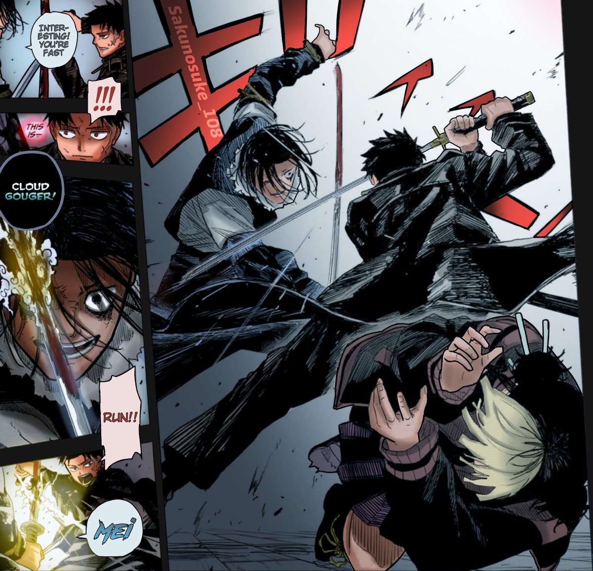 Sakunosuke_108's tweet image. Cloud Gouger. 
Manga: Kagura Bachi 
#Kagurabachi #カグラバチ