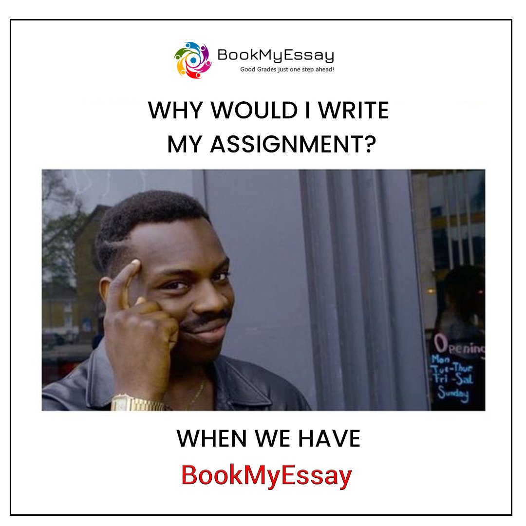 Book_My_Essay's tweet image. "Why stress over assignments when we have @Book_My_Essay? 📚✨ Let the experts handle it while you focus on what matters to you! Say goodbye to writing woes!
#AssignmentRescue #AcademicHumor #funnyassignment #funnycollegememe #studentsmeme #memes #schoolmemes #studentlife