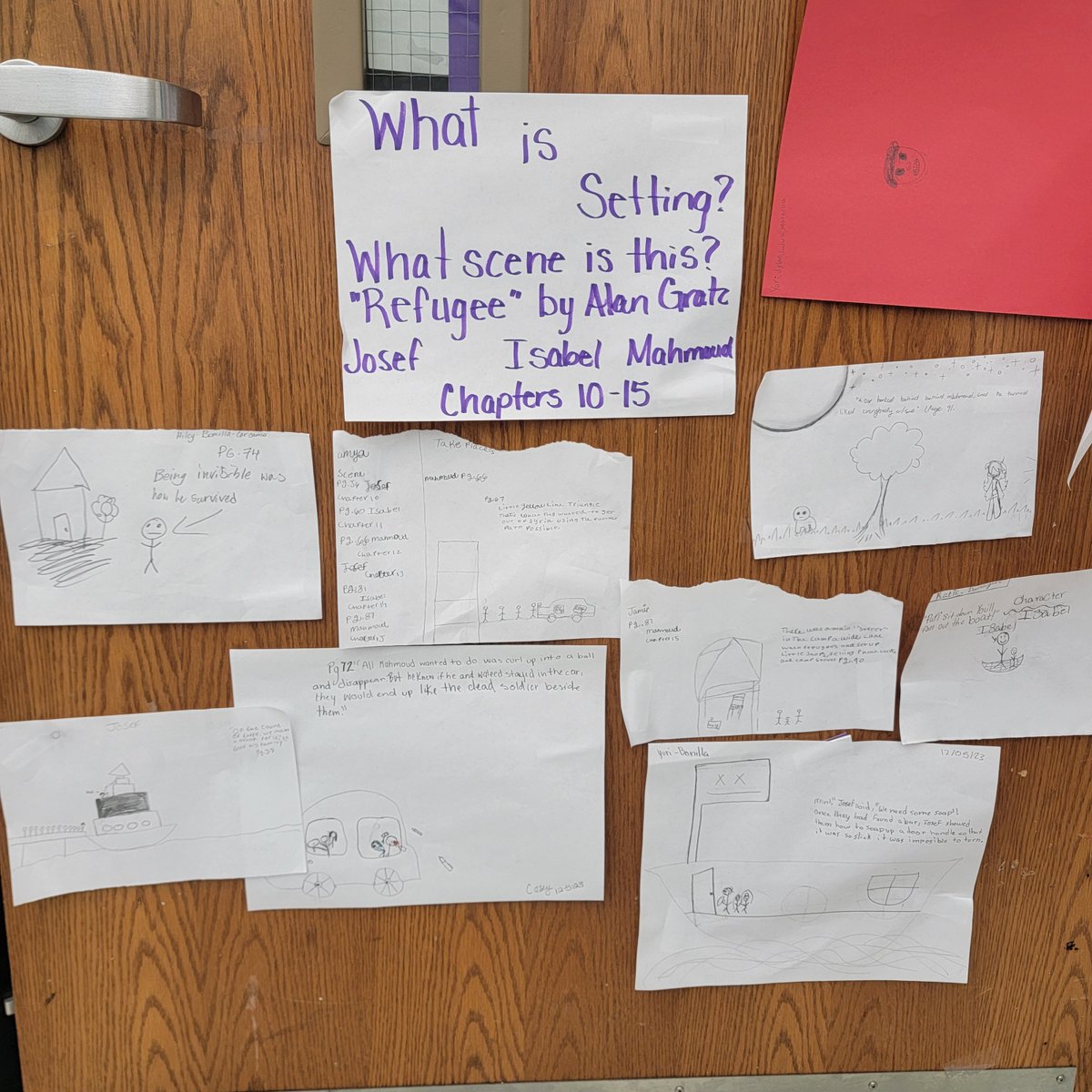 msms_bulldogs's tweet photo. 7th-grade students in Ms. Brown's ELA class are reading Alan Gratz's young adult novel "Refugee." They demonstrated their understanding of characterization and setting by creating images and captions.
Because #msmsistheplacetobe #talentedstudents #talentedteacher #artsineducation https://t.co/iraY9UxtWk