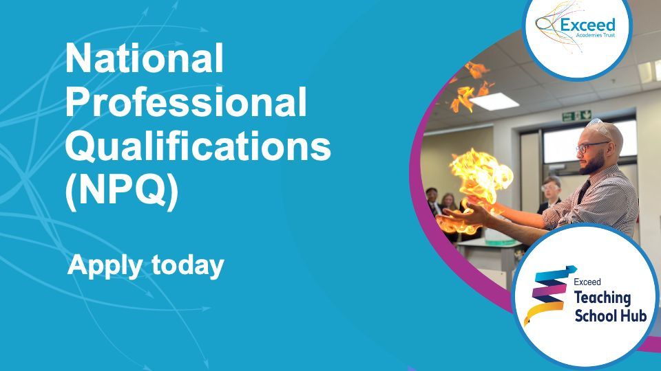 Teacher and leader development is a crucial part of school improvement.

National Professional Qualifications (NPQ) are funded by the DfE.

If you work for a Bradford-based school or trust you can apply to <a href="/TeachingSchHub/">Exceed Teaching School Hub</a> today ahead of the January 2024 deadline.

#WeExceed #NPQ