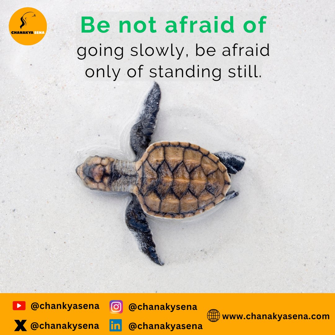 Be Not Afraid Of Going Slowly, Be Afraid Only of Standing Still. #chnakyasena #MuthuRerelease #FICCIAGM #NayeSaalKaPehlaChallenge #GundaraajInGhaziabad #MahindraKabiraFestival #IndianArmy #MuthuRerelease #KiaraAdvani #FighterTeaser #MrunalThakur #Yash19TitleTomorrow