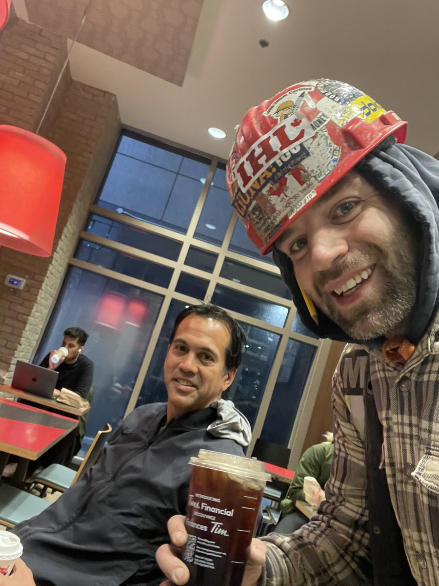 themapleminute's tweet image. Bumped into Legendary @MiamiHEAT Head Coach Erik Spoelstra at @TimHortons earlier this morning. Cold Brew &amp;amp; a selfie with a 2x @NBA Champion, safe to say my day has been made. 

#HEATCulture