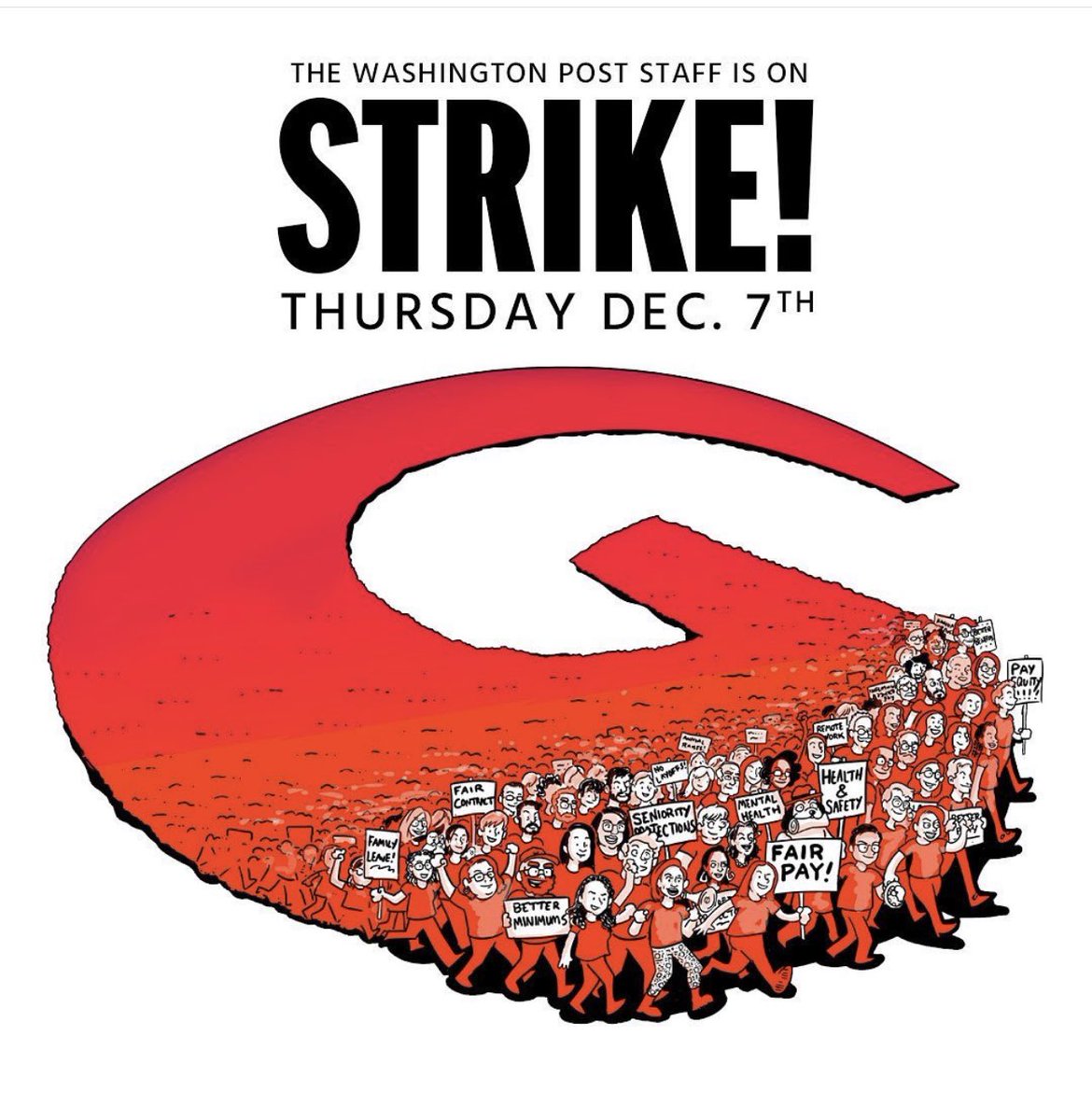 Reminder: do not cross the picket line. Do not read anything from the Washington Post today in solidarity with their union workers!!