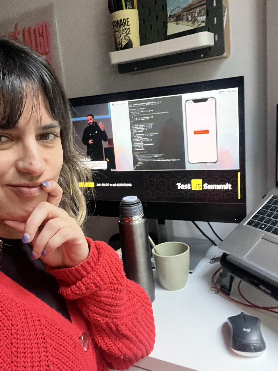 soli_martu's tweet photo. Thinking that i want to win something while I learn #testJSSummit #remote https://t.co/kbNLQCK2py