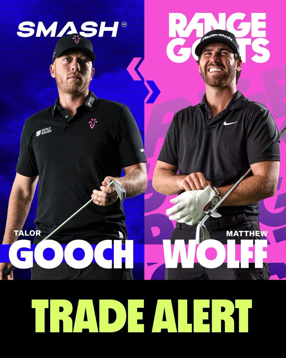 SmashGC's tweet image. BREAKING: #SmashGC and #RangeGoatsGC have agreed to trade @matthew_wolff5 in exchange for @TalorGooch