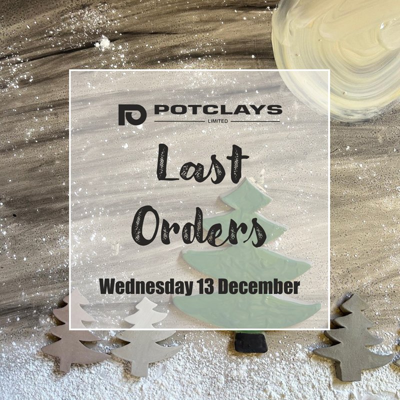 Hello everyone! As Christmas approaches, we’d like to inform you of some important dates.

potclays.co.uk/last-orders-20…

To give us the best chance of preparing your order before Christmas, we ask that you place it by close of business on Wednesday 13/12/23.