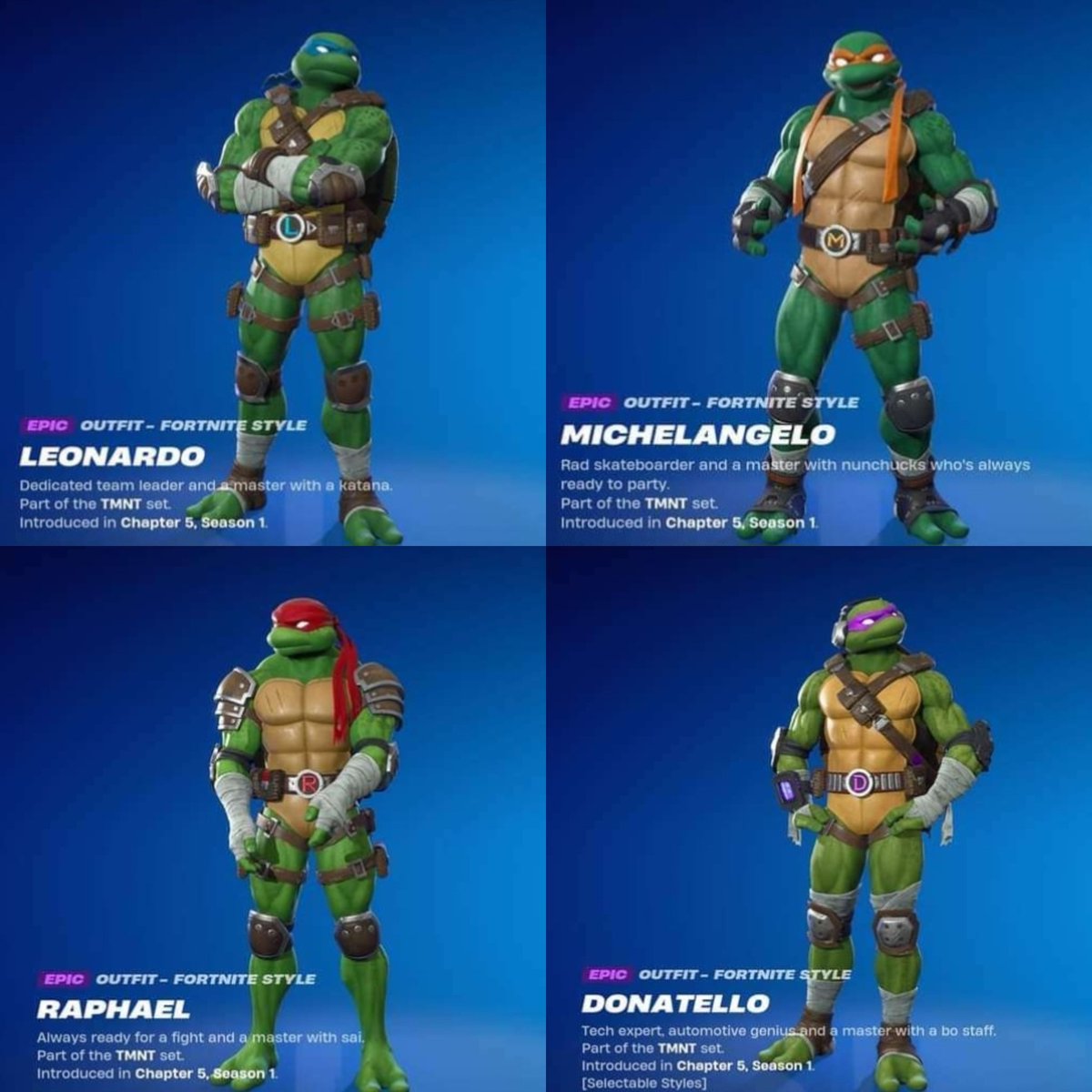 Nicko1117's tweet image. 🚨NINJA TURTLE Fortnite Skin Giveaway.🚨

3 Winners. (1 Skin Each)
Will add u and send prize when they come out!

To Enter. Do All These 👇
1) Follow Me @nicko1117
2) Like This Post
3) Retweet

(Winners picked end of December 8th. Good Luck. )