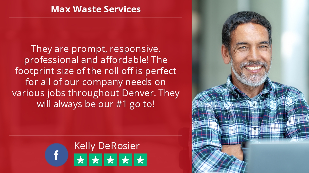 MaxWasteService's tweet photo. 5 Star: Kelly D. "They are prompt, responsive, professional and affordable! The footprint..." https://t.co/8pplE8OR1v https://t.co/gOaOSfCWDs