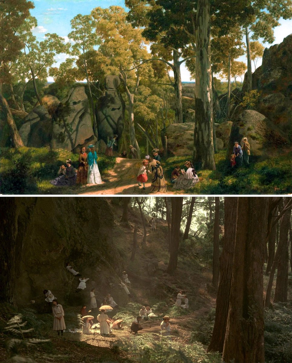 At the Hanging Rock (William Ford, 1875)
Picnic at Hanging Rock (Peter Weir, 1975)