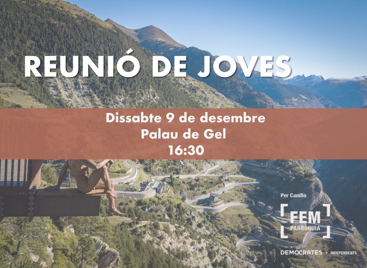 DemocratesC's tweet photo. ‼️ Aquest dissabte, 9 de desembre us esperem a la reunió de joves a les 16:30 al Palau de Gel. https://t.co/49InzG45bo