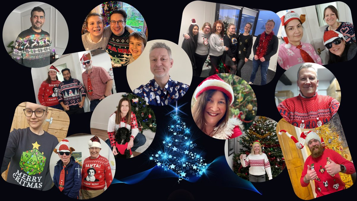It's #ChristmasJumperDay today - we're celebrating here at #Docobo ! Here's some of our wonderful team who make the #remotemonitoring #virtualwards magic happen!