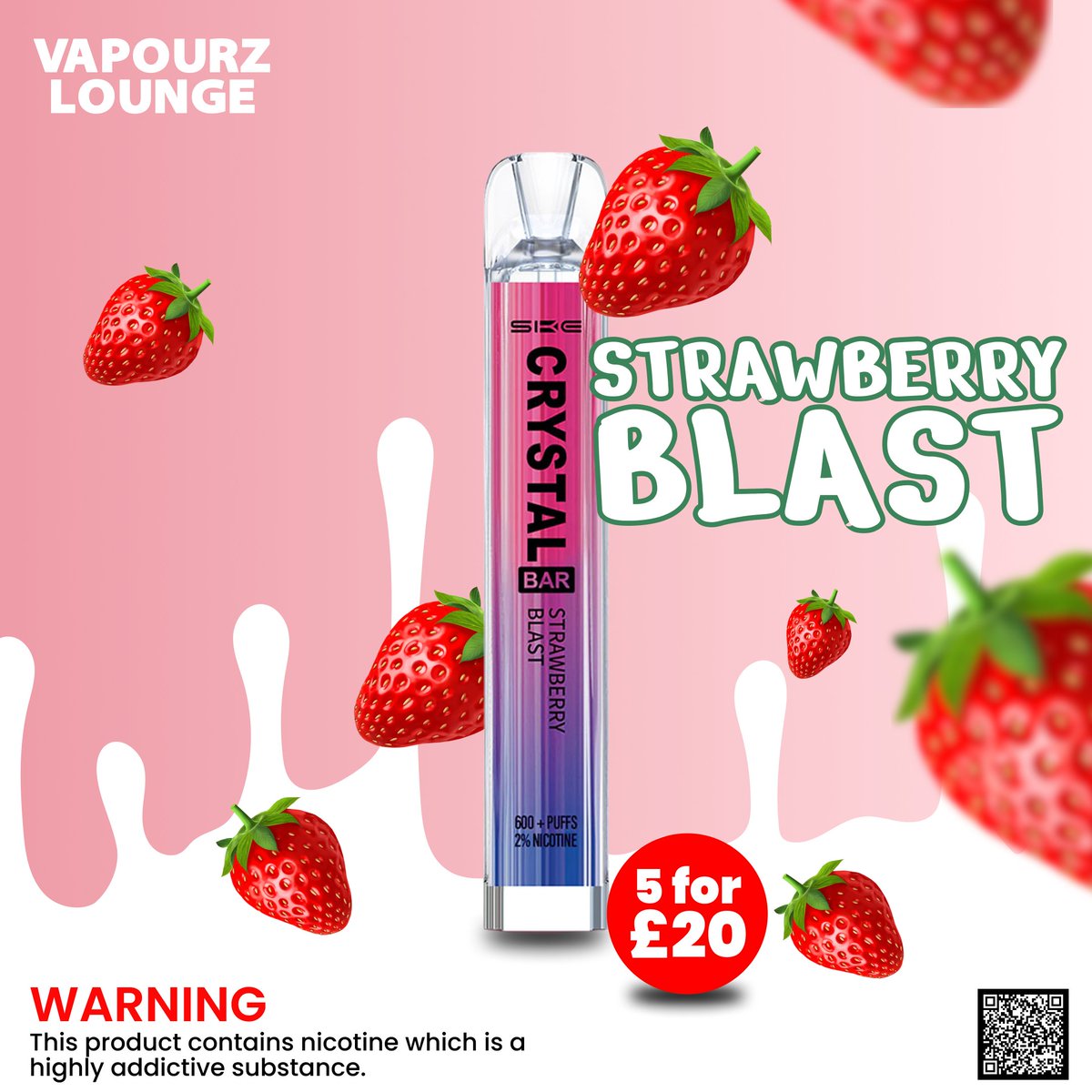 Strawberry Blast Ske Crystal Bar 600

Satisfy your strawberry cravings on the go!

Buy 5 for £20

#clapham #london #vapeuk #vapecommunity #ukvapers #vapelife #eliquid #vapejuice #vapefam #subohm #cloudchaser #vaping #vapeaddict #lostmary #elfbar #vapeculture #vapenation #vapeon