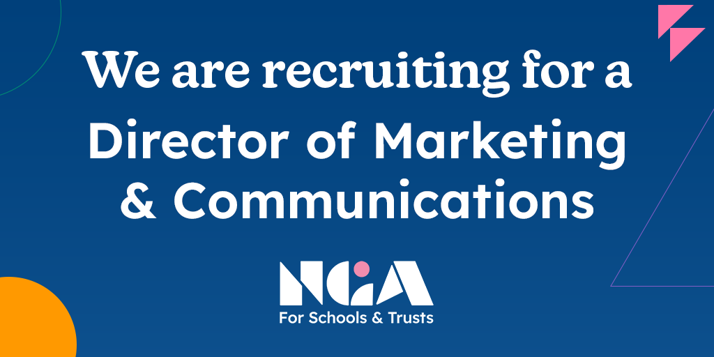 🚀 Join our Senior Leadership Team as Director of Marketing and Communications! #Hiring an experienced leader with a knack for managing marketing functions & an understanding of school governance. Apply here now - nga.org.uk/about/careers-…