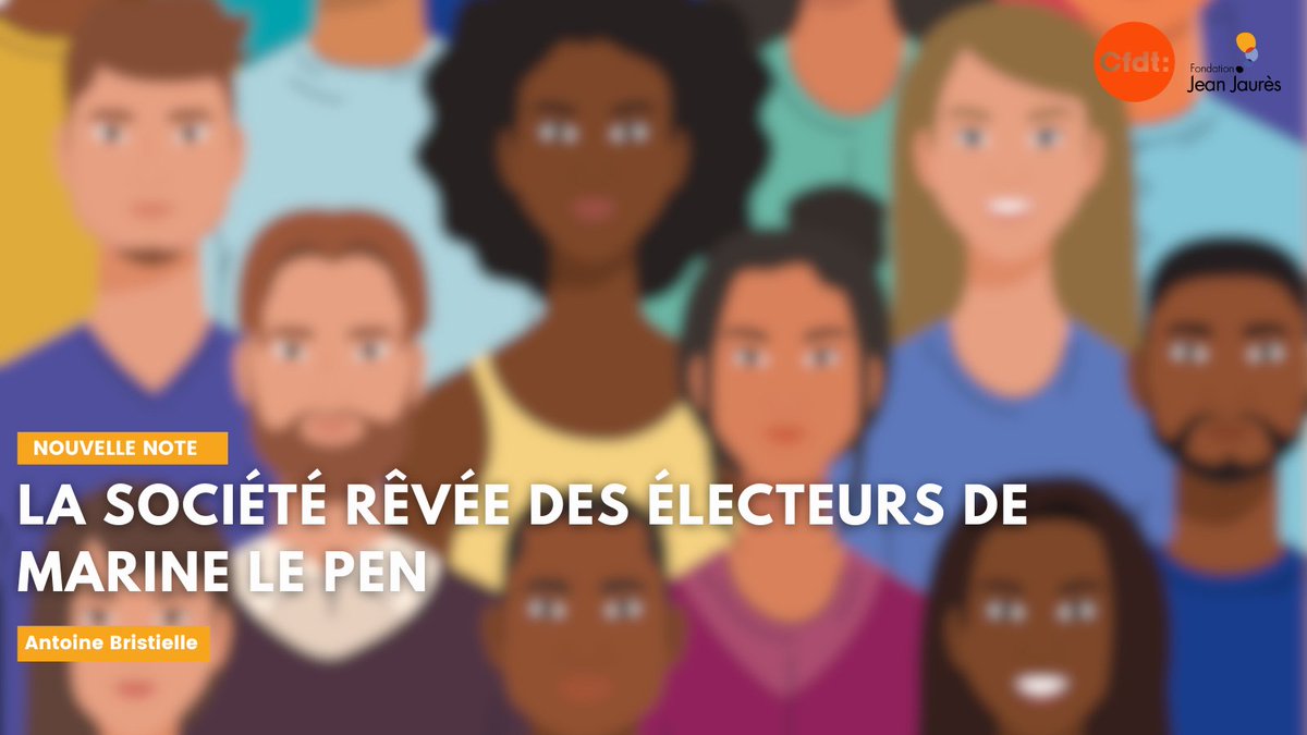 📊 Sur la base de notre enquête sur la société idéale réalisée avec la @CFDT, @A_Bristielle dresse un portrait de la société rêvée des électeurs de Marine Le Pen. jean-jaures.org/publication/la…