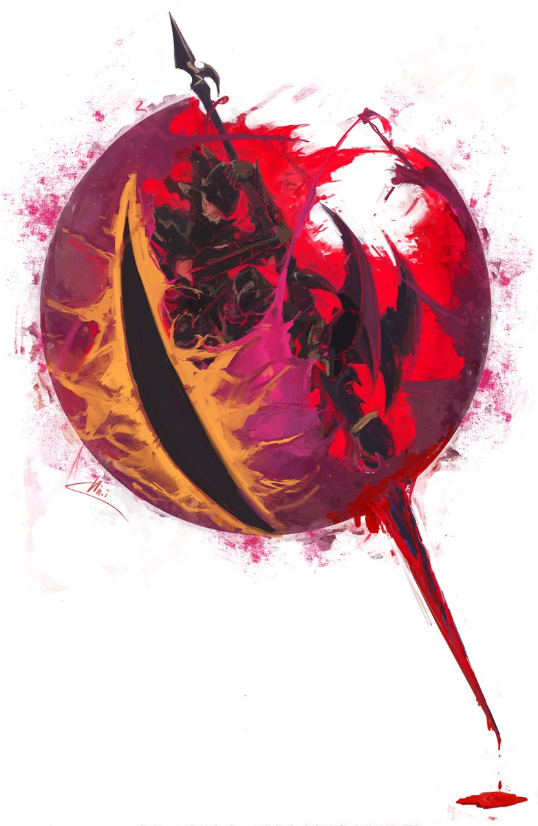 Needed to draw something chaotic today.

#FFXIV | #FF14 | #FFXIVART | #Estinien | #Heavensward