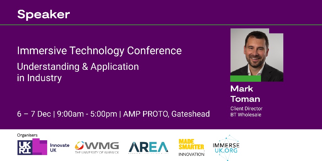 Our first session after lunch is a panel discussion on XR &amp; 5G, its benefits and revolutionary capabilities. We’ll be joined by Dr. Ashmita Randhawa, Mark Toman, Allan Rankin and Alex Taylor #ImmersiveTechConference