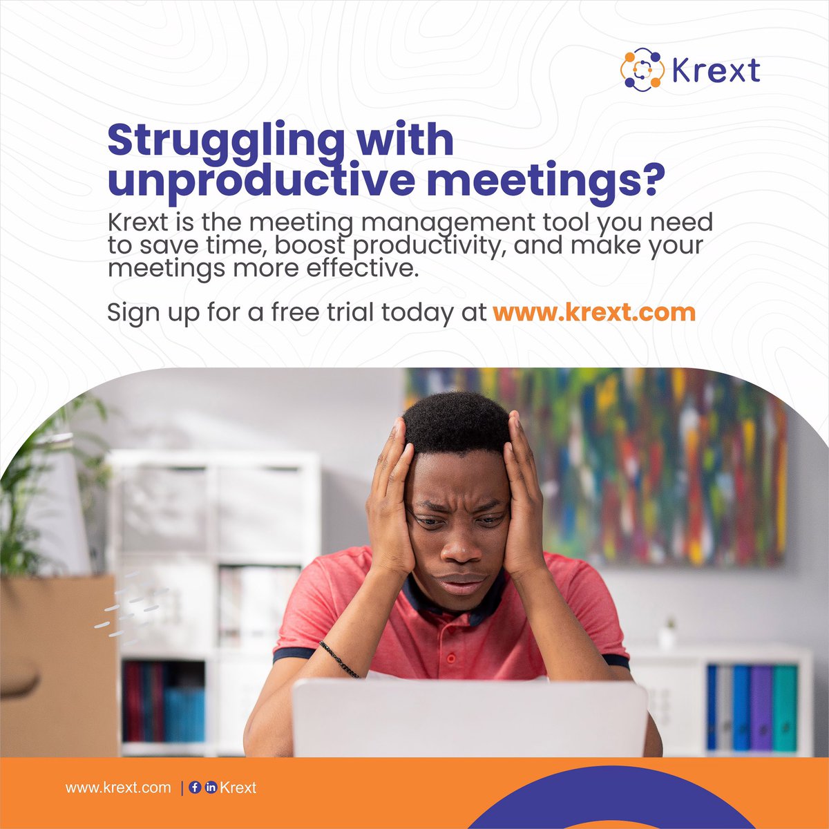 GetKrext's tweet photo. Make your meetings more effective with krext. The all-in-one solution for planning, running, and following up on meetings.
#productivity #meetingmanagement #UnitedStates #usa #office #krext #getkrext https://t.co/SxTySO5epx